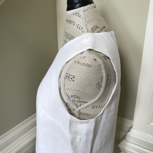 Charlotte Brody Top Shirt Large White Sleeveless - Picture 8 of 8